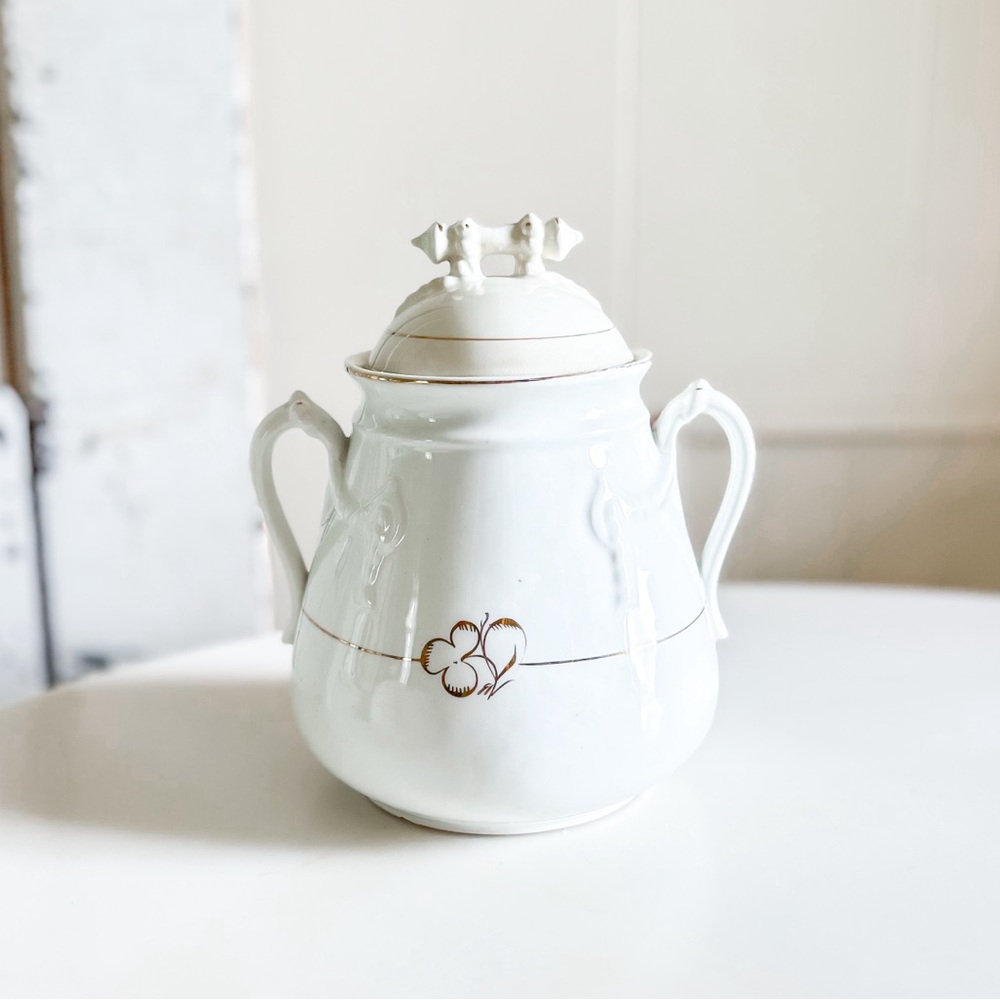 Antique Ironstone Sampson Bridgwood Double Handled Sugar Bowl 🤍